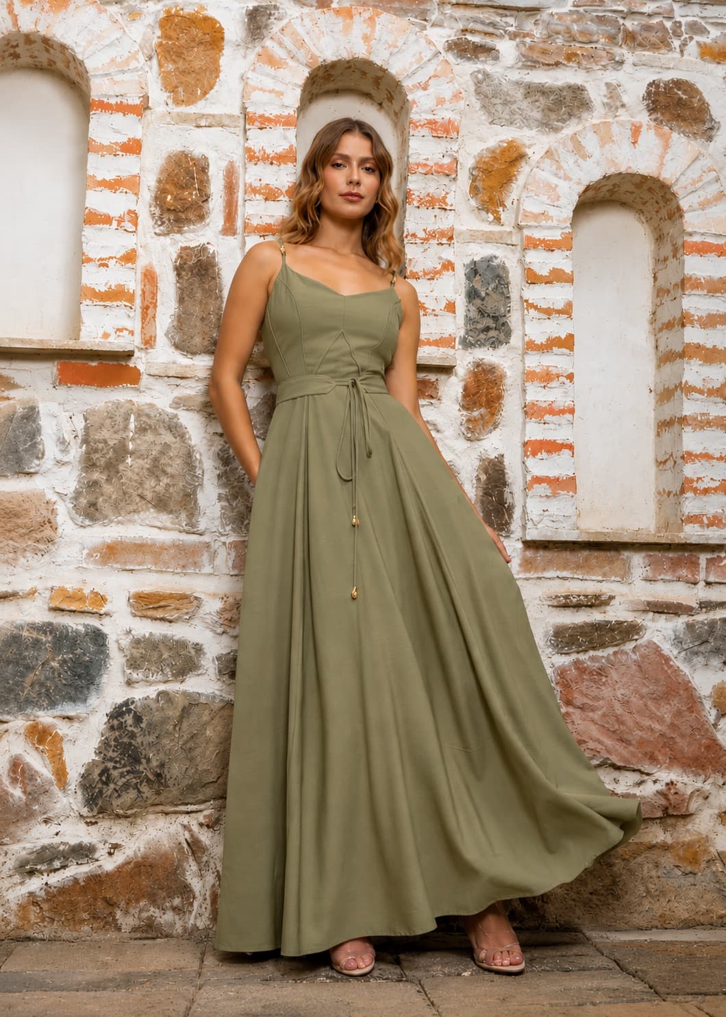 VESTIDO ALESKA VERDE OLIVA