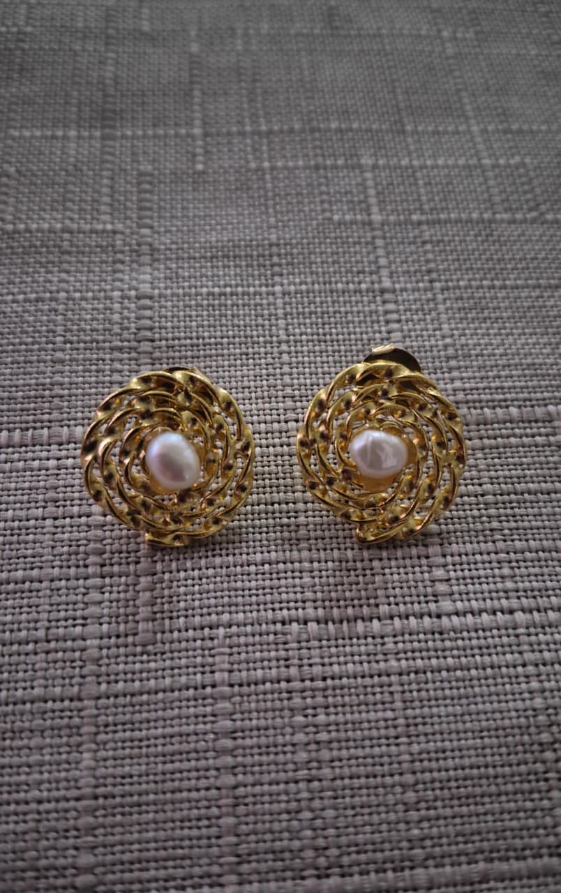 ARETES ROSETA DE PERLA